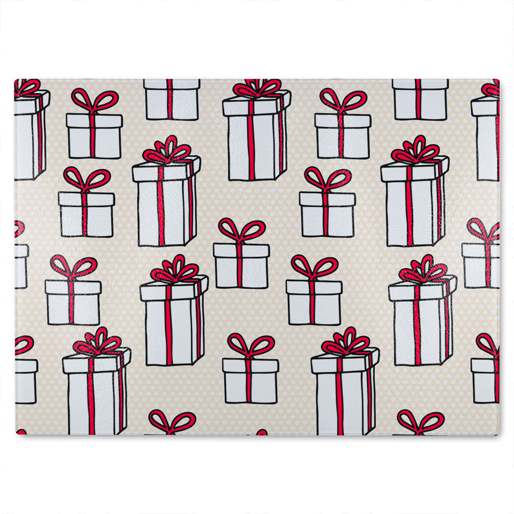 Simple Pattern Dining Glass Chopping Board