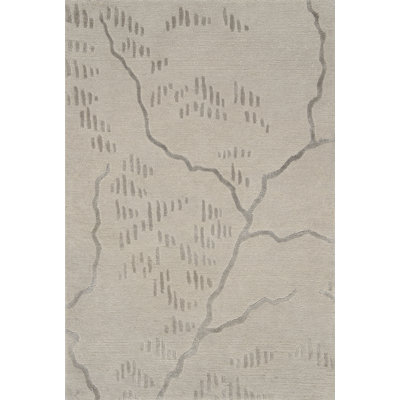 Contemporary Hand Knotted Abstract Area Rug