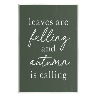 "Leaves are Falling", art mural par lettres et lignes