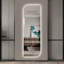 Miroir mural pleine longueur 65 po x 21 po à DEL, forme irrégulière, éclairage à intensité variable 3 couleurs, verre argenté sans cuivre de 5 mm, câblé ou à brancher, pour vestibule, chambre à coucher et salon
