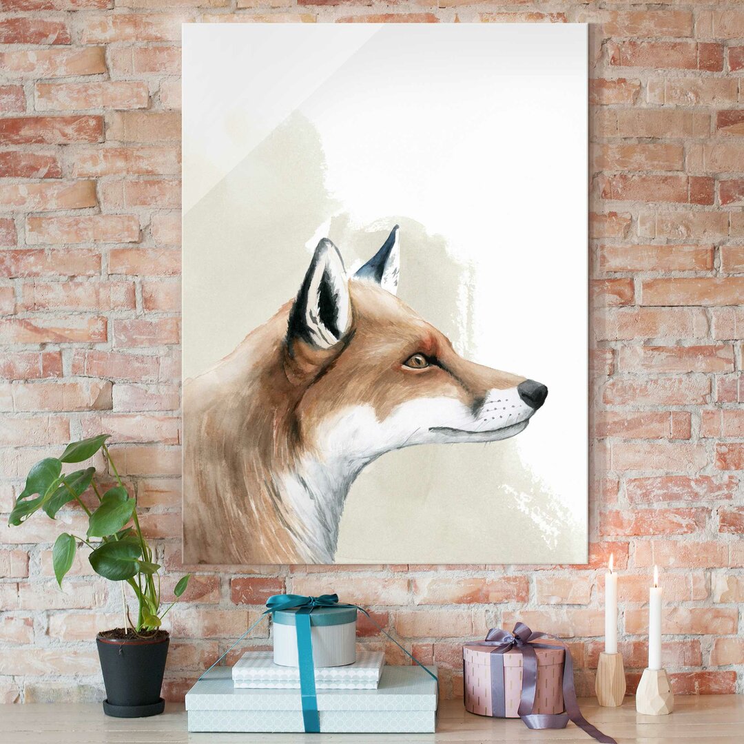 Glasbild Fox Forest Lovers