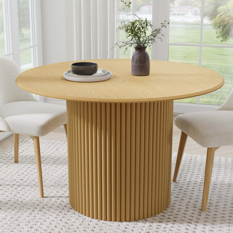 Table de salle à manger en bois massif, Noir, noir, noir, noir, H 30 po x L 46 po x l 46 po