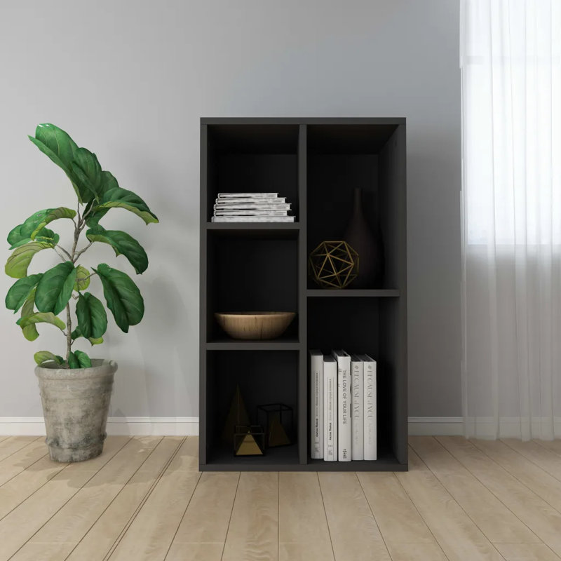 Haydon 203.2cm H x 127cm W Bookcase, Black