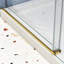 Porte coulissante pour douche - Verre trempé 5/16 po, finition or brossé, résistance aux fuites, 56-60 po x 74 36 000 fois testé, or-117446357