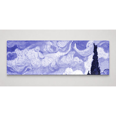 Wheat Field with Cypresses (1889) — Panoramic Canvas Wall Art