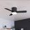Ventilateur de plafond intérieur moderne à profil bas 3 pales 44 "avec lumière DEL intégrée et télécommande à main Minimus