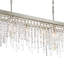 Lustre linéaire argenté antique 6 lumières Meily