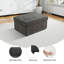 Repose-pieds gris en microfibre pour le salon