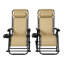 Chaises longues de patio Zero Gravity, chaises berçantes d'extérieur pliables en acier