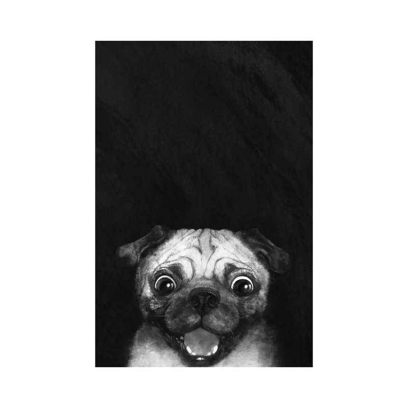 Snuggle Pug by Laura Graves - Wrapped Canvas Print, 101.6 cm H x 66.04 cm W x 1.91 cm D