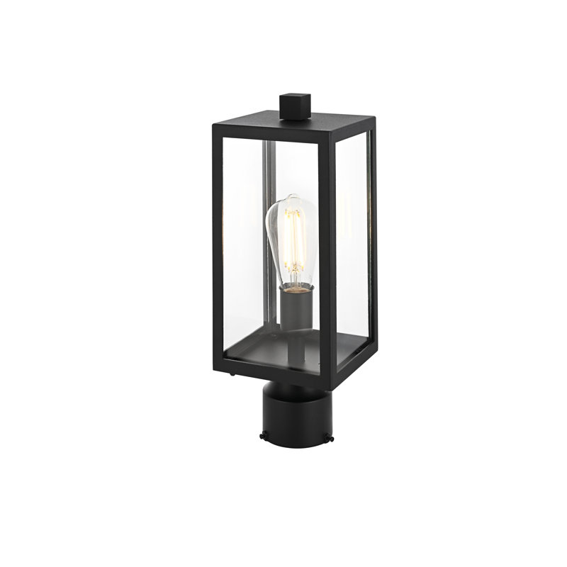 Lampadaire extérieur noir Allson 15 pouces