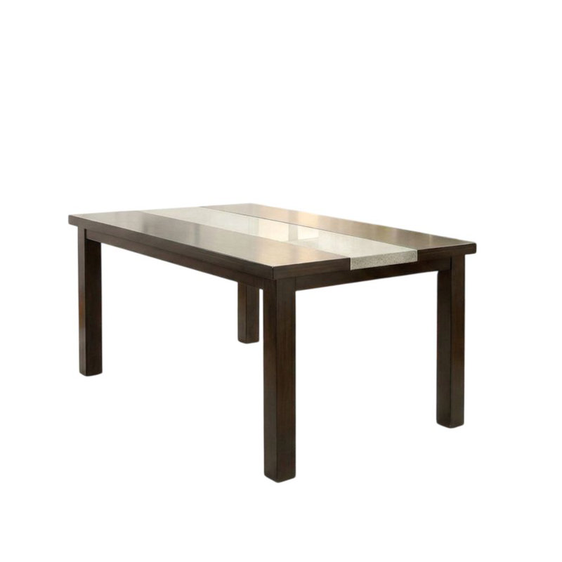 Eldric Dark Walnut Dining Table Seats 6