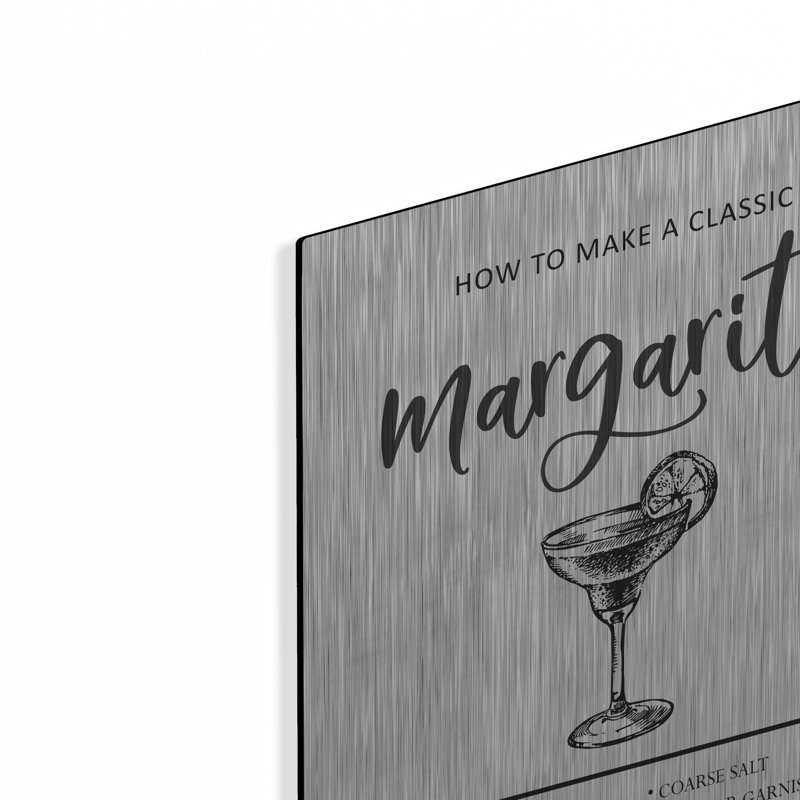  'Margarita' by Lettered & Lined Metal Wall Art, 16" x 24", 24" H x 16" W