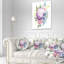 Crâne avec bordure fleurie - Coussin décoratif à imprimé floral-29882132-89810758