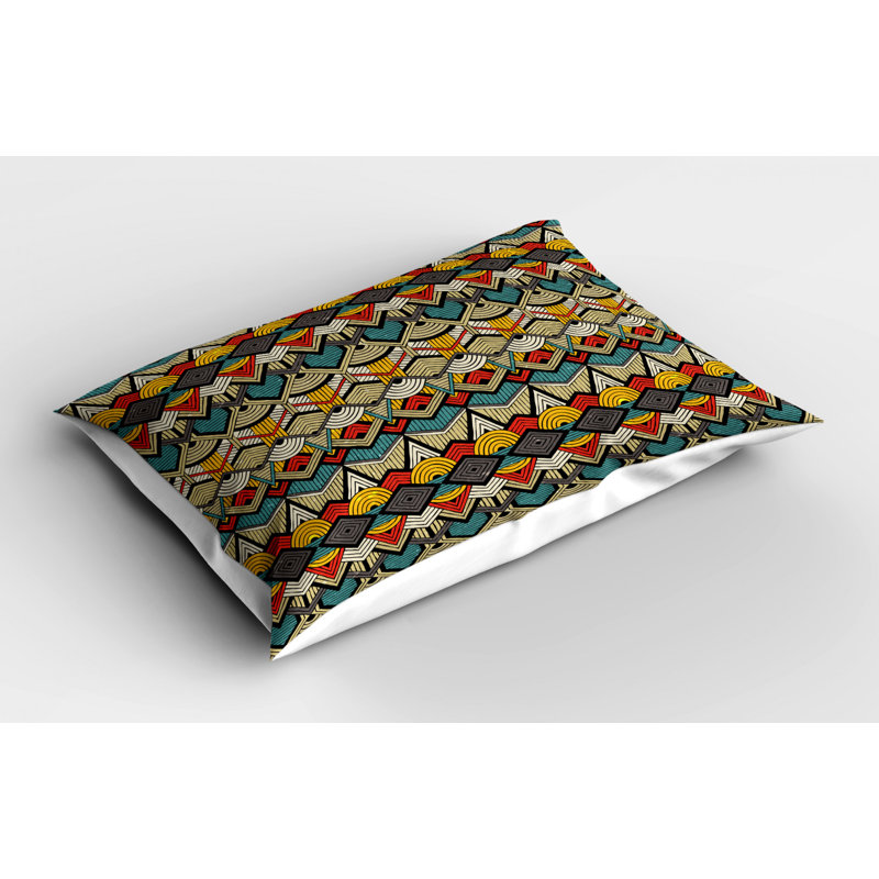 Polyester Geometric Sham Set, Queen