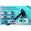 Trampoline gonflable gonflable, plateforme de rebond flottante de 10 pi, 408 lb, avec pompe, échelle, ancre