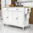 Zanay 54.5" Kitchen Island Cart with Solid Wood Top, Locking Wheels and Storage Cabinets-484275657