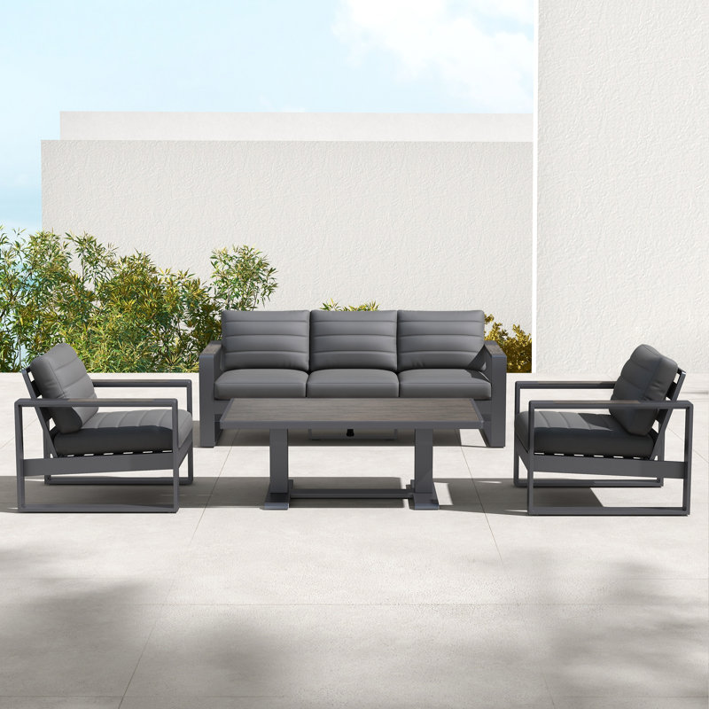 All-weather Wicker 5 - Person Patio Conversation Sets With Cushions