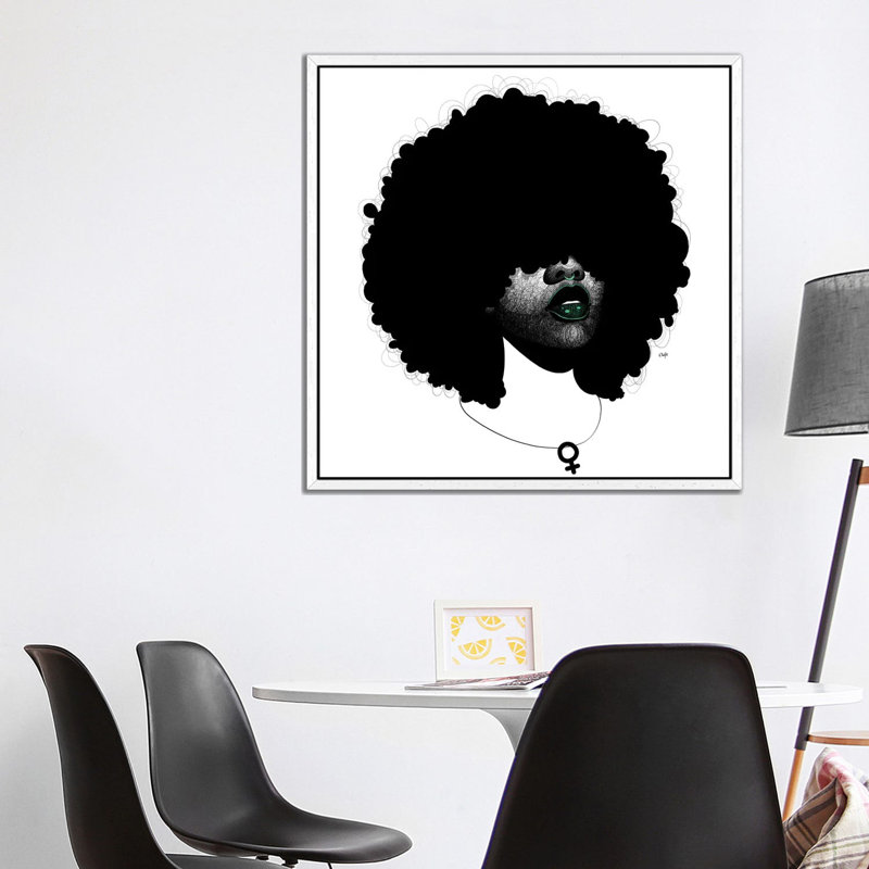 Atiena by Ohab TBJ - Print on Canvas, 93.98cm H x 93.98cm W x 3.81cm D, White Floater Framed