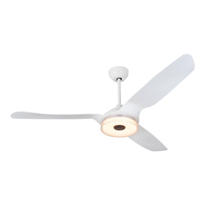 60"  3 - Blade LED Smart DC Ceiling Fan with Remote Control and Light Kit Included