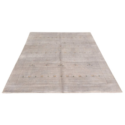 Tapis gris noué à la main Gabbeh Luribaft 8 pi 2 po x 9 pi 11 po