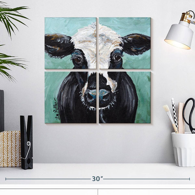 Brampt Cow Clyde, 18" H x 18" W