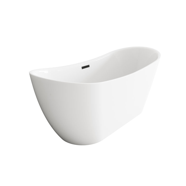 67 Inch Bathtub in Glossy White with Trim