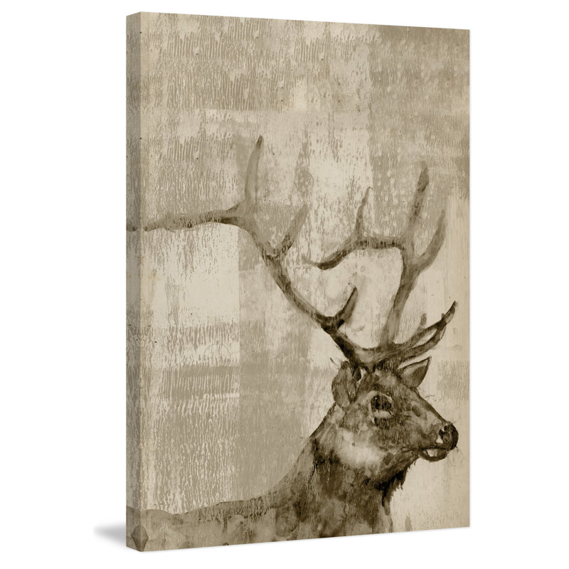 Curious Buck - Wrapped Canvas Painting, 30 cm H x 20 cm W x 4 cm D