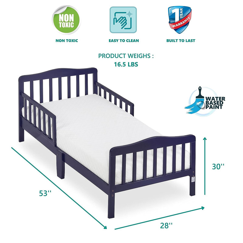 Hartmunn Kids Toddler Bed Toddler Beds, Navy