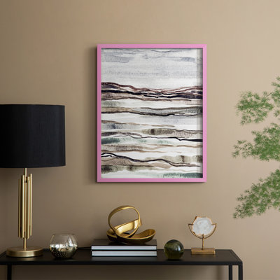 Muted Earth Layers I Framed Print - Solid Wood
