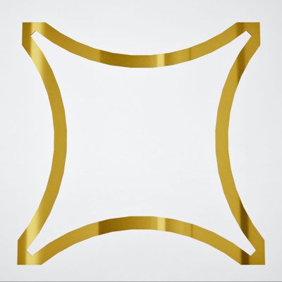 47 1/4"W x 47 1/4"H x 1/8"T King Size Lilley Decorative Fretwork Acrylic Ceiling Panels, Gold Mirror