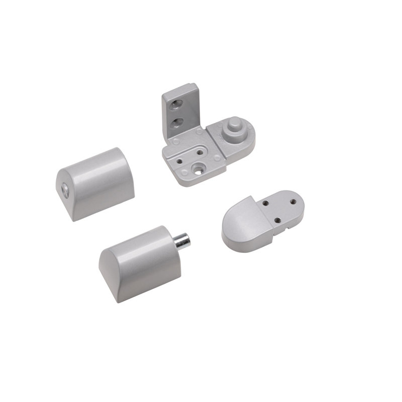 YKK Style Aluminum Left Hand Offset Door Pivot Hinge Set for Adams Rite Type Storefront Door, Aluminum