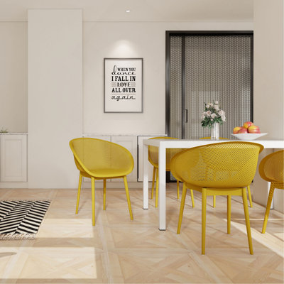 Holiday - Ensemble de 2 chaises longues modernes - Plastique PP intérieur / extérieur toutes saisons, léger pour patio, plage, salon