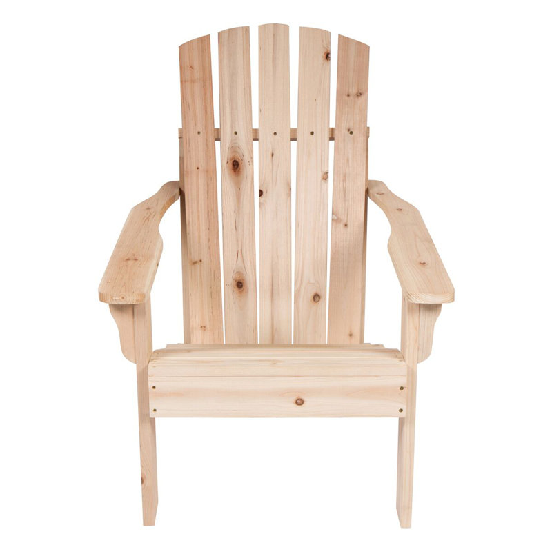 Chaise Adirondack en bois massif Talreja, Naturel