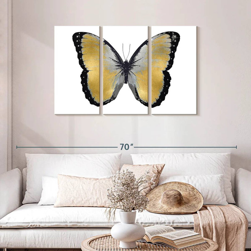 Papillon Brampt métallique I, H 28 po x l 45 po
