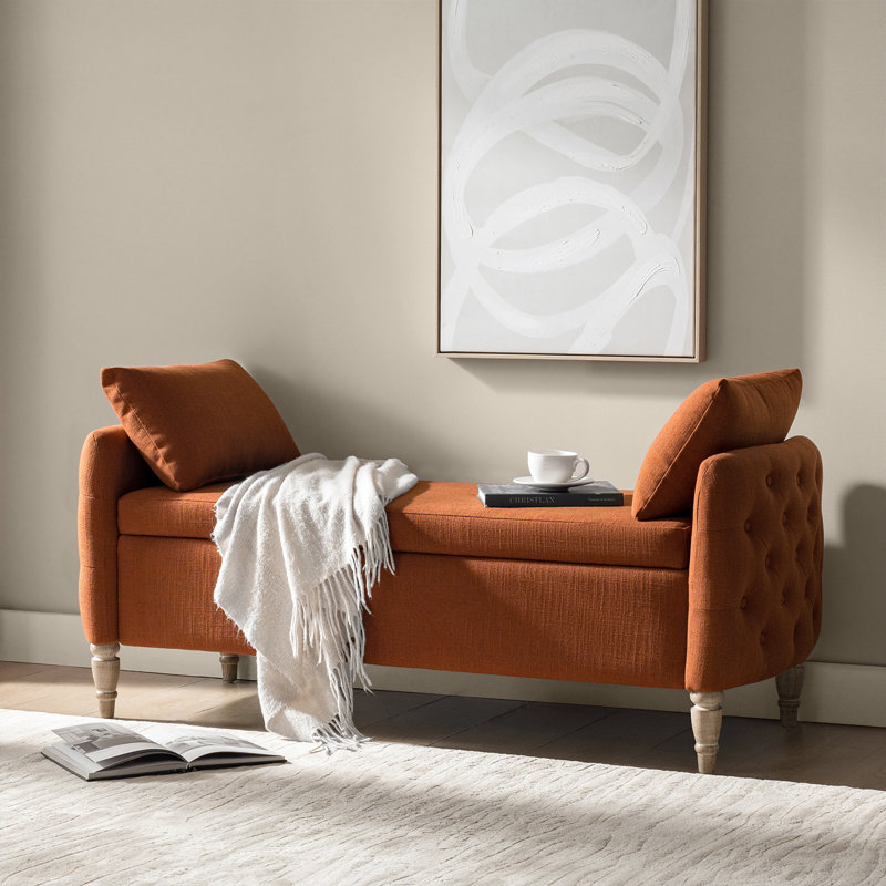 Banc de rangement Aristides Farmhouse, Burn Brick