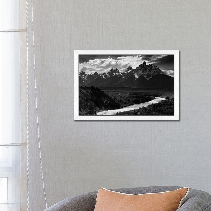 Ansel Adams - Print on Canvas, 101.6 cm H x 66.04 cm W, White Framed