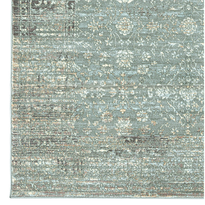 Tapis oriental vert Zullo, Rectangle 3 pi 3 po x 4 pi 11 po