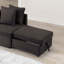 Chaise convertible - tissu gris - appui-tête réglable - rangement-440340642-440340640