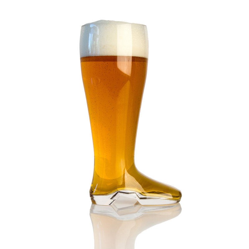 Big Betty's Das Boot - Glass Beer Boot Mug for Oktoberfest Celebration, St. Patrick's Day, Bachelor/Bachelorette Parties - Large Beer Mug Holds Over 2 Beers - 2 Liter