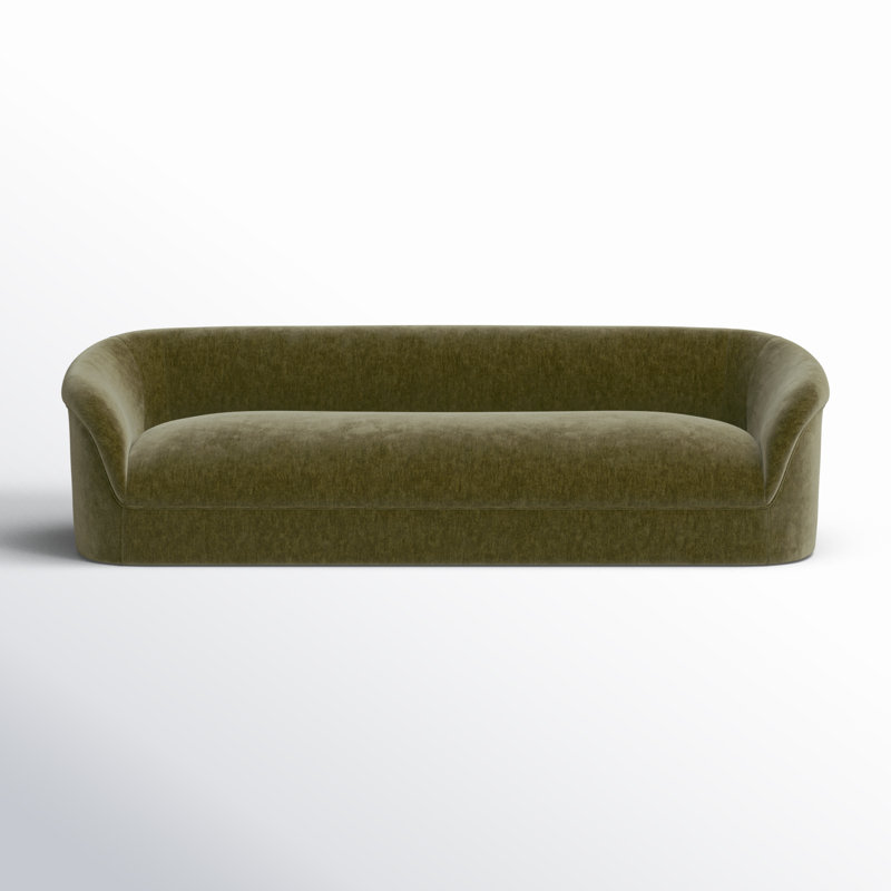 Arthur 109'' Velvet Upholstered Sofa, Dark Green