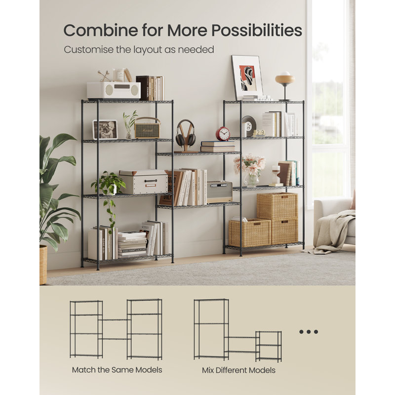 Metal Shelving Unit, 161cm H x 90cm W x 30cm D