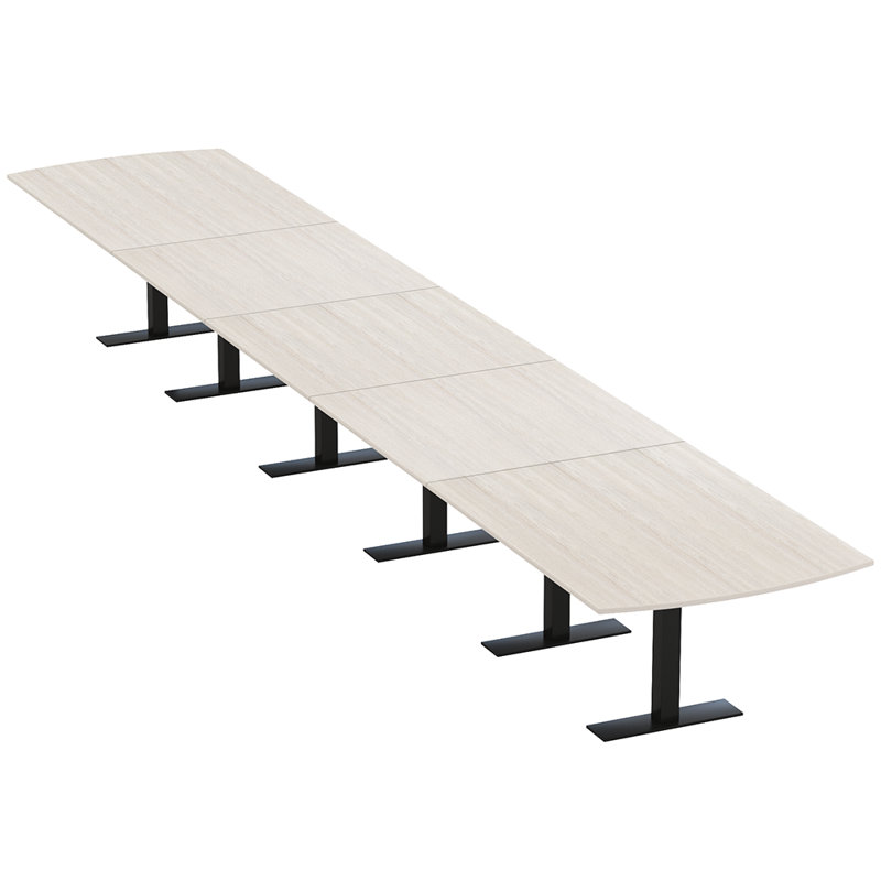 Table de conférence Pavert Arc, Noir mat, H 30 po x l 264 po x P 48 po, Sel Lakeland