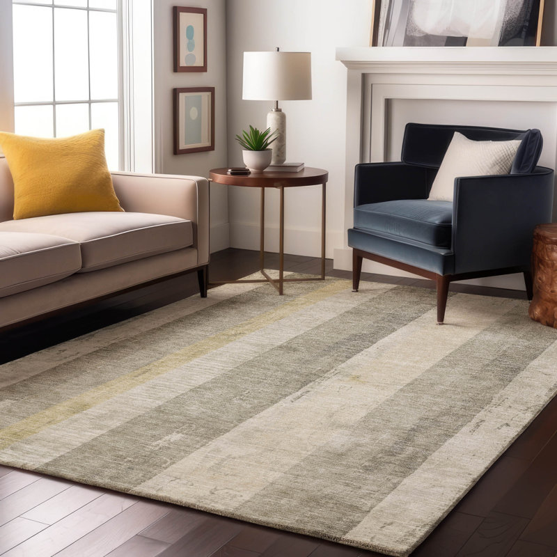 Premium Machine Washable Mehara AMF1689 Stripes Rug, Rectangle 10' x 14'