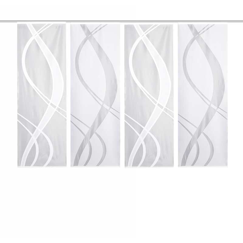 Mccrae Semi Sheer Curtain Panel Pair, Width 57 x Drop 175 cm