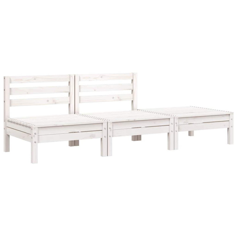 Caspian 190.5cm Wide Wood Patio Sofa, White