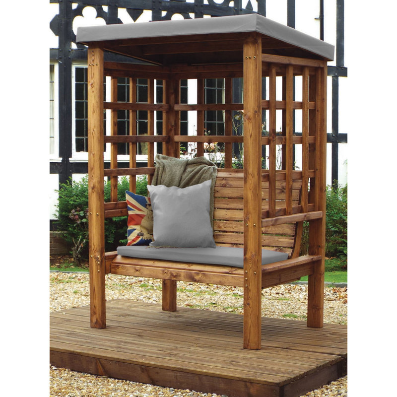 Freeman Solid Wood Outdoor Bench, Grey