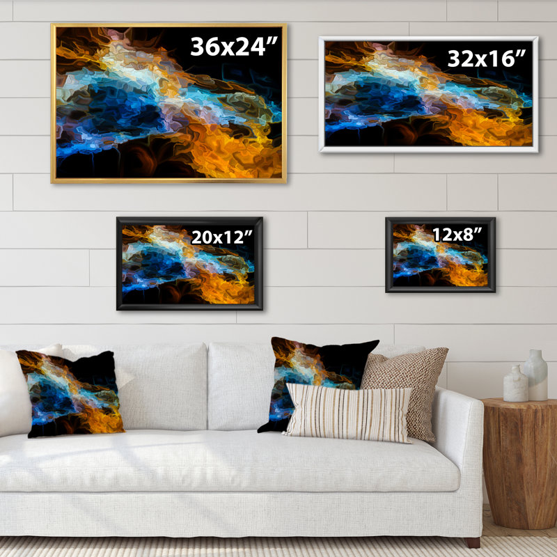 «Liquid Color Flows III», reproduction sur toile encadrée, H 8 po x l 12 po x P 1 po, Cadre flottant blanc