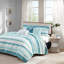 Ensemble de courtepointe matelassée imprimée 6 pièces Aqua King/Cal King-136112042