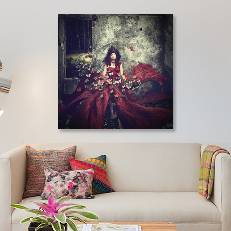 «Butterfly Effect», impression sur toile, H 12 po x l 12 po x P 0,75 po, Toile tendue, Pas de tapis